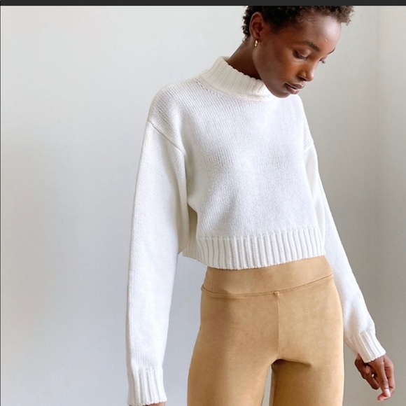 Aritzia Daria pants in faux suede camel and charcoal colours Wilfred Free. - Picture 2 of 7